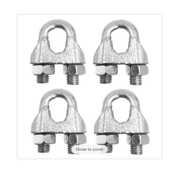 Napa-Belkamp Wire Rope Clamp Clip for Cables Zinc Plated 1/2"