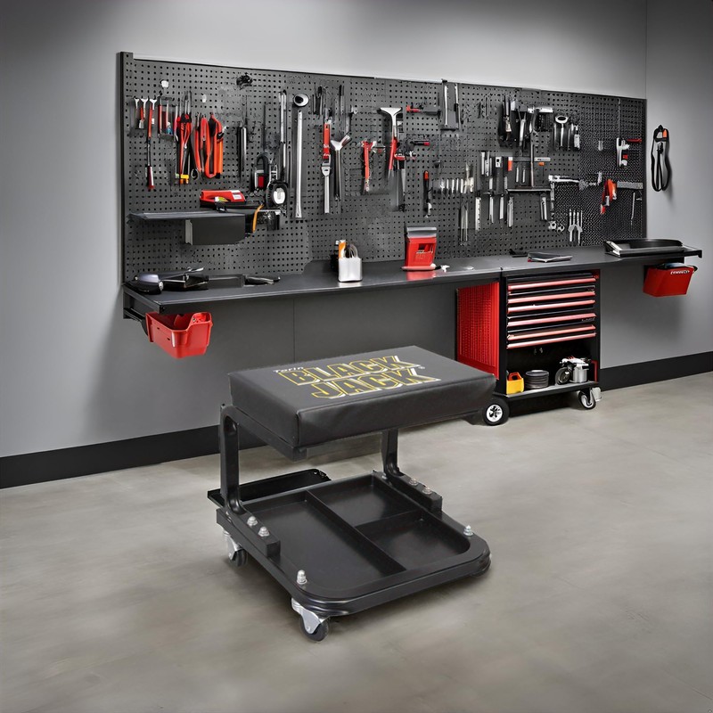 Torin TR6100W1 Blackjack Rolling Creeper Garage/Shop Seat: Padded Mechanic Stool