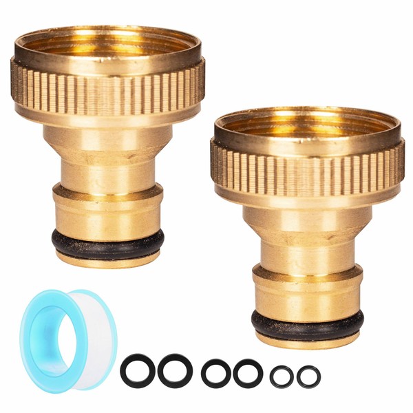 Brass Outside Tap Hose Connector 26mm / 1 inch G