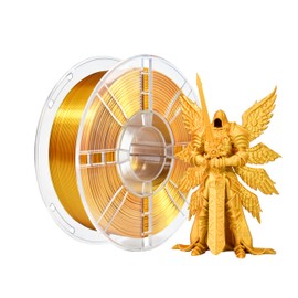 iBOSS PLA Plus (PLA+) 3D Printer Filament 1.75mm,1kg Spool (2.2lbs) Silk Shiny Filament 3D Printing Filament,Dimensional Accuracy +/- 0.02mm,PLA Pro 3D Filament,Fit Most FDM Printer(Slik Gold)
