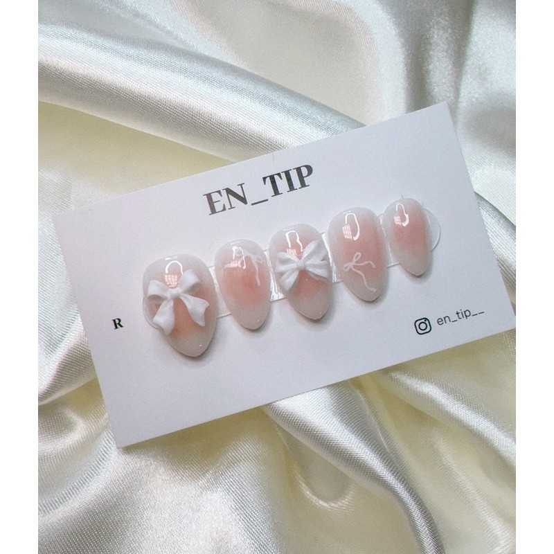 Dear Darling Ribbon Handmade Nail Tips - Long Nose Pin