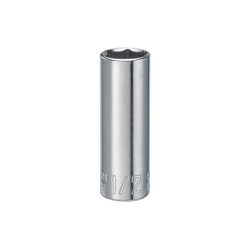 CRAFTSMAN Deep Socket, SAE, 1/4-Inch Drive, 1/2-Inch, 6-Point (CMMT43589)