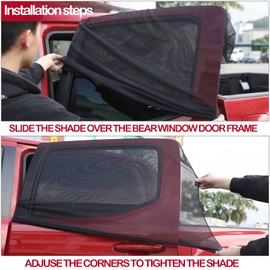 LLKUANG 100% Protection from Bugs for Toyota Tacoma 2011-2020 Shade Breathable Mesh Car Curtains Door/Window Net Car Window Screens for Camping-2Pcs