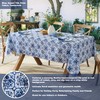 Newbridge 52 x 70 Inch Rectangle Fabric Tablecloth, Blue Amani