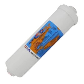 Omnipure K5553 All A520E Nitrate Removal Water Filter Inline 10" x 2.5" with 3/8" OD Quick Connect