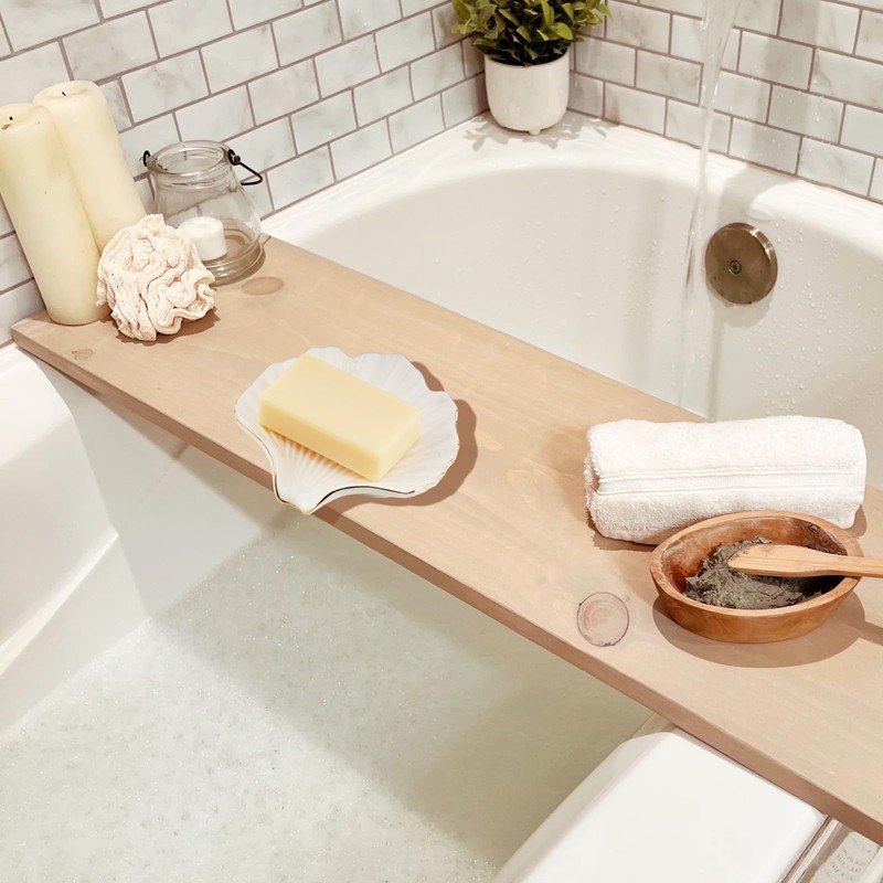 YoHyien Ceramic Soap Dish with Drainage, Shell Soap Dish for