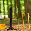 AYMQC Tent Hammer Lightweight Aluminium Camping Hammer with Hook Multifunctional