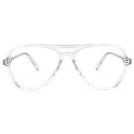 Zeelool Readers TR90 Aviator Reading Glasses for Women Men Standard Anti-Reflective Coating Erwin ZOT02084-01 (Crystal, 1.0)