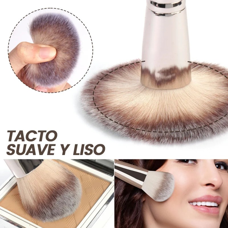 Set 18 Pzs Brochas Maquillaje Con Bolsa De Cosméticos Color