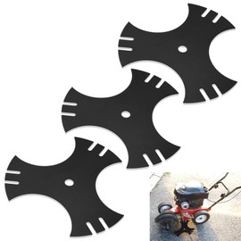 LIZEWEI 3 Pcs Universal 9" x 9" (1/2 inch Hole) Edger Blade, 3-Side Edger Star Blade for Craftsman Walk Behind Edger, Mclane 2059, Also for Power Trim Edgers Tru-Cut Edgers King Lawn Edgers