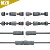 AOHUA M20 Waterproof Connector IP68 Outdoor Electrical Plug Wire to