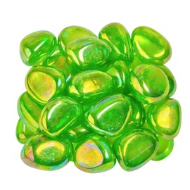 Amazing Gemstone Apple Aura Quartz Crystals and Healing Stones Tumbled - 1000+ Carats, Healing Stones for Energy Balance, Stress Relief - Premium Polished Gems Rocks for Meditation and Wellness