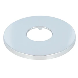 tecuro Standard Siphon Rosette Diameter 90 mm x 6 mm, Chrome-Plated Brass, Inner Diameter 32 mm