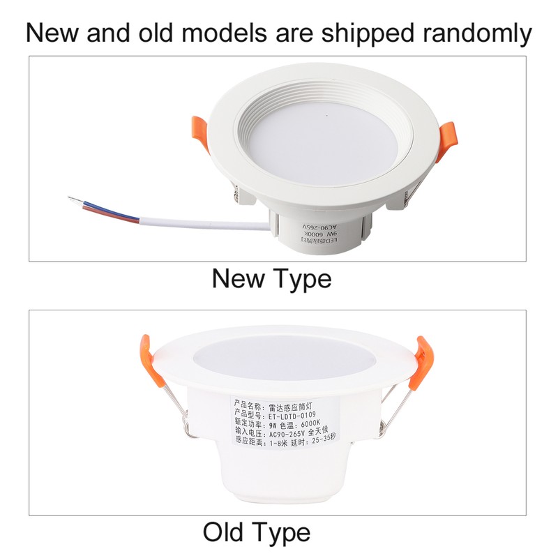 6000K AC90-265V LED Ceiling Light Downlight with Intelligent Radar Sensor