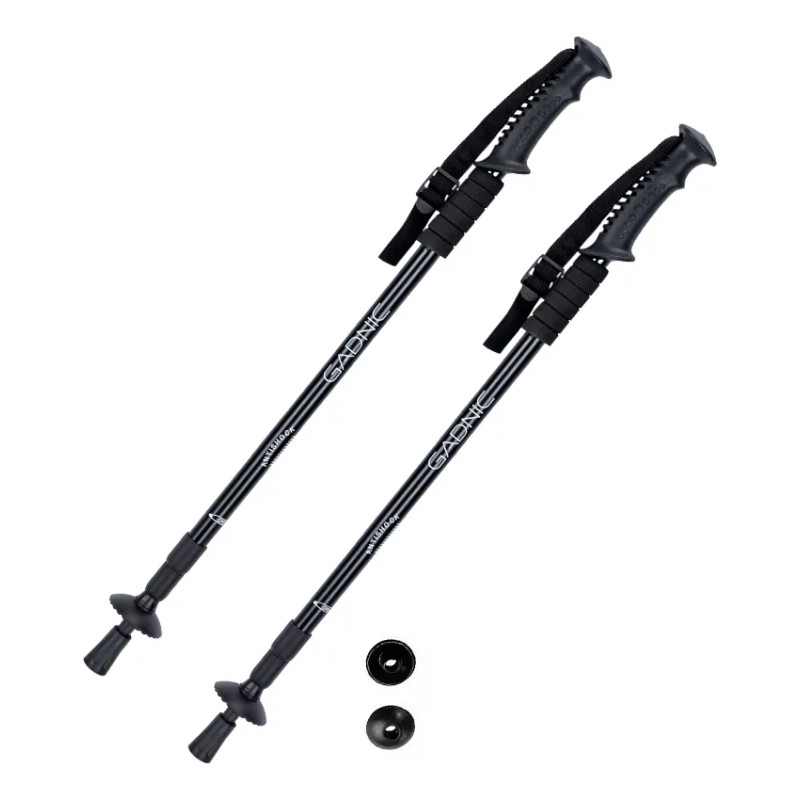 Dos Bastones de Senderismo Gadnic Especial Trekking Antishock Color Negro