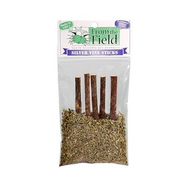From The Field Silver Vine Sticks for Cats | Natural Dental Chew & Catnip Alternative | Ultimate Blend Marinated for Maximum Potency | Helps Clean Teeth & Promote Play | USA-Made Cat Chew Toy