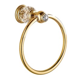 iikuru y146 Silver Towel Ring, Stylish, Towel Rack, Iron, Toilet (Gold Towel Ring)