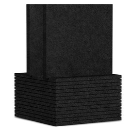 TroyStudio 15Pcs Acoustic Panels, 12 x 12 x 0.5 Inches Polyester Felt Wall Covering Tiles Sound Absorbing Panel, Decorative Padding Reverb Echo Dampening Boards for Door Music Recording Home Studio