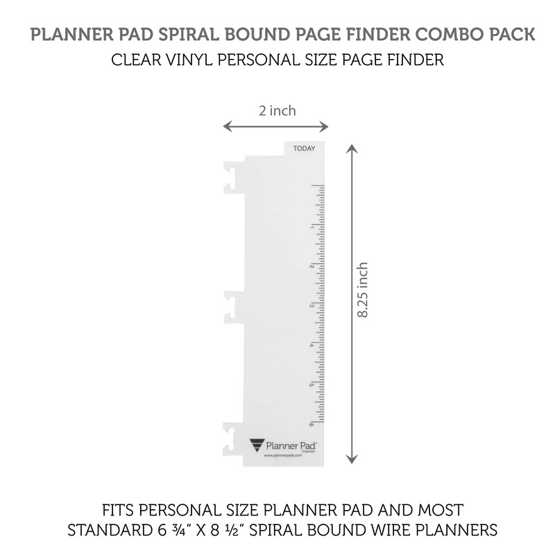 Planner Pad Spiral Bound Page Finder Combo Pack, Executive Size,