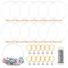 12 Pack Floral Hoop with Stand and LED Fairy Lights