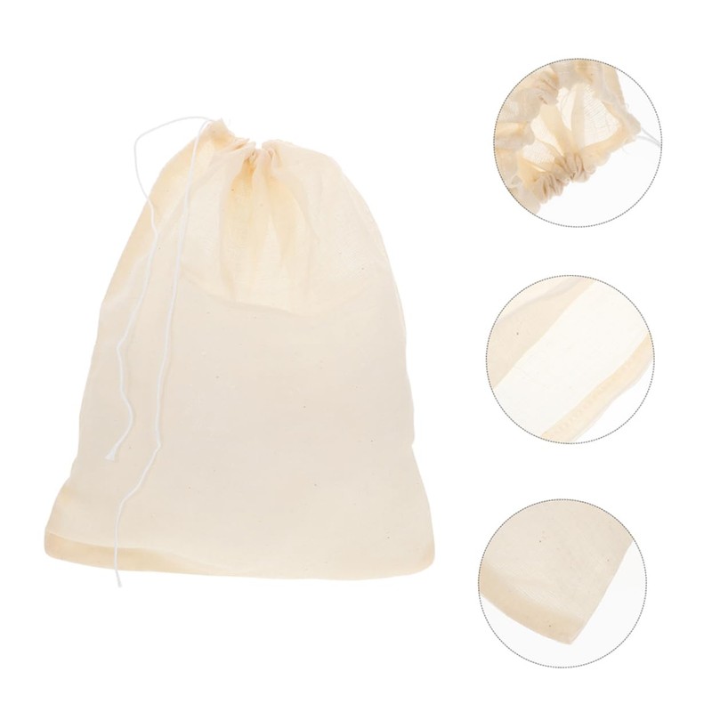 Ipetboom 20pcs Reusable Drawstring Bags Cheesecloth Filter Bags for Cooking
