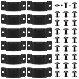 12 Pcs Tape Measure Holder Metal Measuring Tape Holder Belt Clips with Rivets Measure Hanging Tapes Holders Measuring Clip for Belt Quickly Grab or Hang for Easy to Carry Matte Black