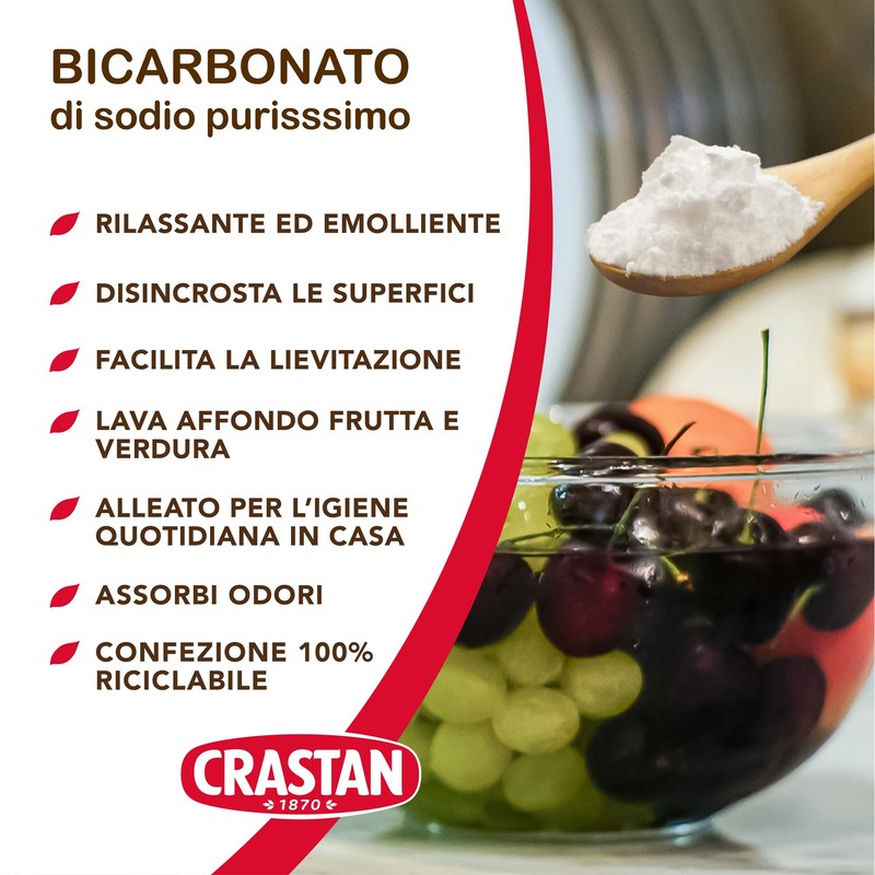 Crastan Bicarbonato Di Sodio Ad Uso Alimentare, 750 Grammo