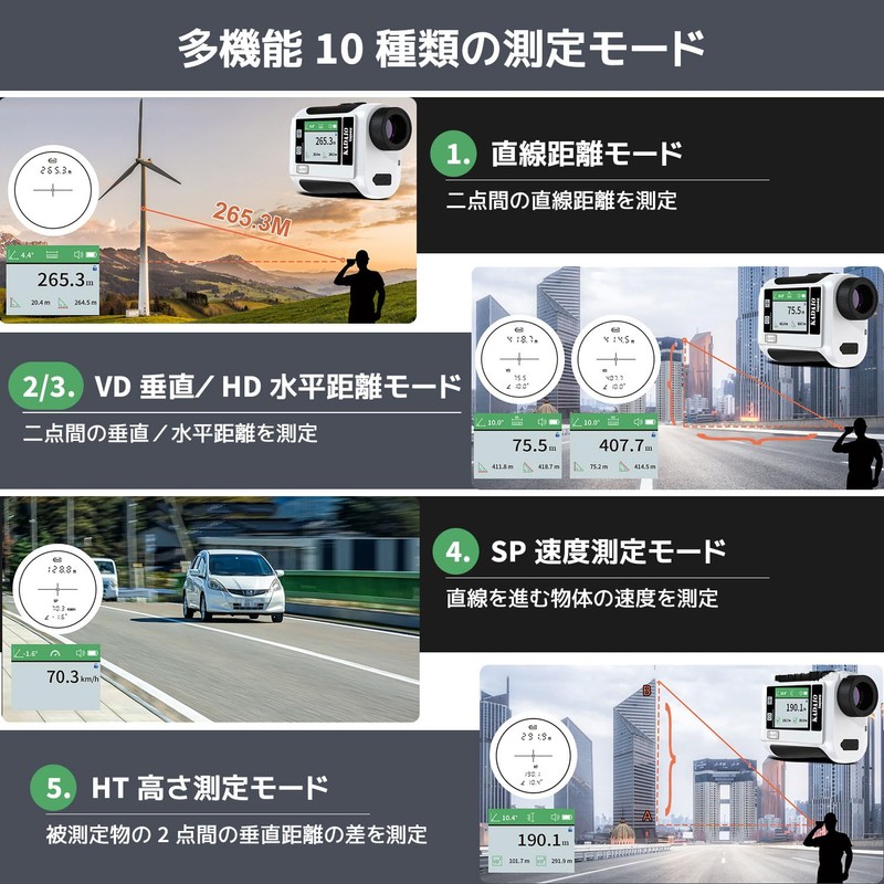 KADAIO Golf Distance Meter, Laser Distance Meter, 874yd Compatible, LCD