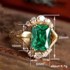 925 silver Shiny fashion ring Emerald ring, rose gold ring