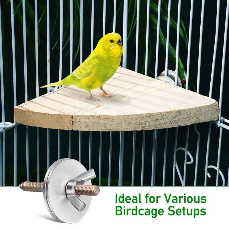 Lurrose 12pcs Birdcage Perch Mounting Screw Kit with Wing Nut
