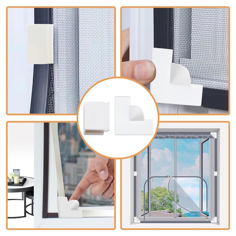 12Pcs Sets Magnetic Window Screen Corners Accessories Kit Window Fixing