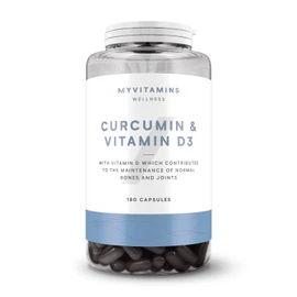 Myprotein Curcumin & Vitamin D3 Capsules – NovaSOL® Curcumin Extract & 11µg Vitamin D – Immune & Muscle Support Supplement – Anti-Inflammatory – 180 Capsules – Vegetarian-Friendly