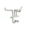 Kiamami Valentina - Space-saving siphon for 3 kitchen basins |
