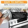 MOOTVGOO 4 Pack 7733P410-60 Cooktop Burner Knobs, Chrome Plated Plastic