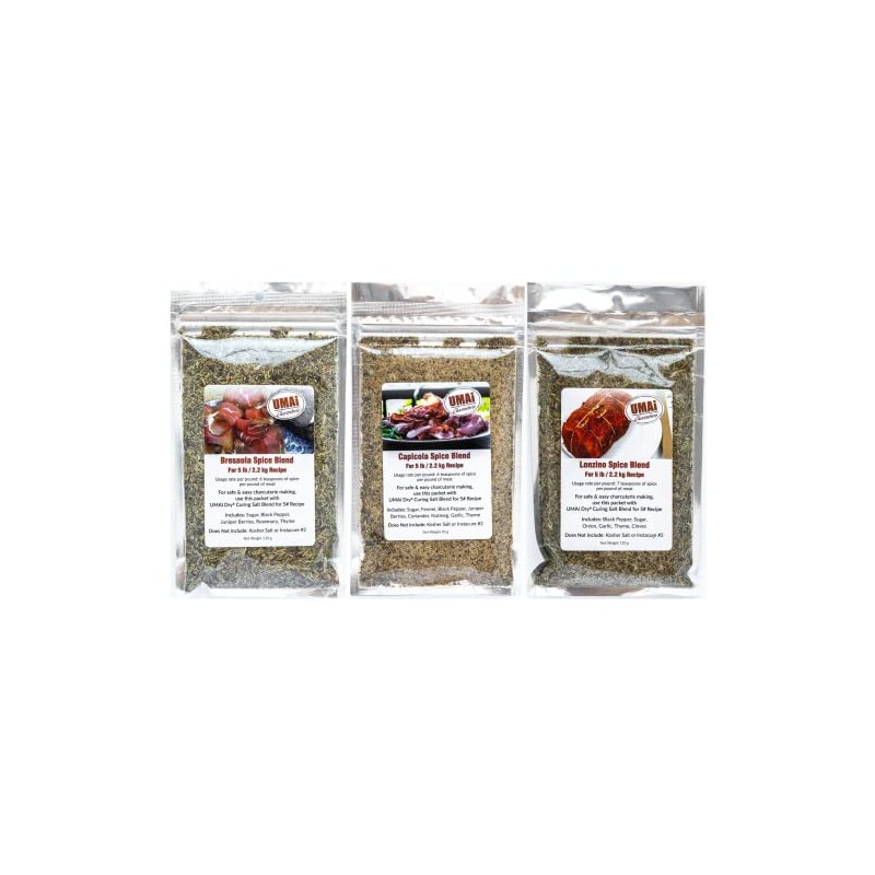 UMAi Dry Charcuterie Spice Bundle (Bresaola, Capicola, Lonzino)