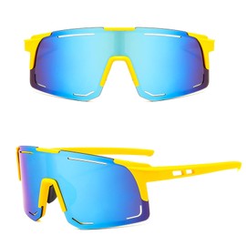 MUSELK Sports Sunglasses Men Women Cycling Glasses Sunglasses Polarised Sunglasses for Outdoor Activities MTB Road Bike Cycling Biking Ski Sunglasses with UV400, Color C