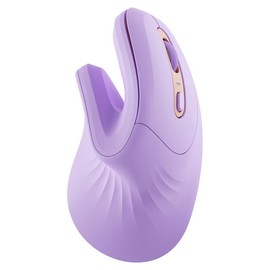 Mouse with - Wireless Vertical Multi Device Connection (Bluetooth or USB)  Reduces Wrist Strain Quiet Click Compatible PC Laptop Windows (Purple) - Color: Sky Blue