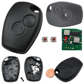 KONIKON Car Key 2 Buttons Key Shell Remote Control Replacement with 2 Micro Button Buttons Suitable for Dacia Dustuer Sandero Logan Opel Movano Vivaro