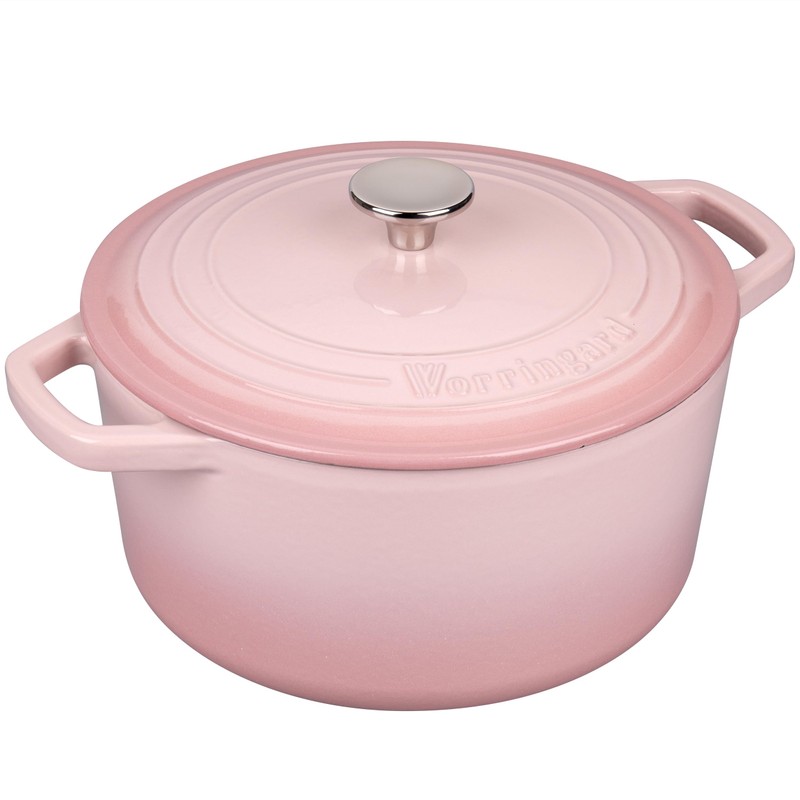 VORRINGARD Enameled Cast Iron Dutch Oven Pot with Lid, for