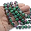 Hackberry Creek 10mm Ruby Zoisite Beads, Round Green Pink Gemstone,