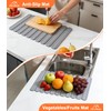 Foldable Dish Drying Mat, 16 x 24 inches, Grey