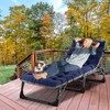 LILYPELLE Lounge Chair with Mattress, Heavy Duty Outside Lounge Chair