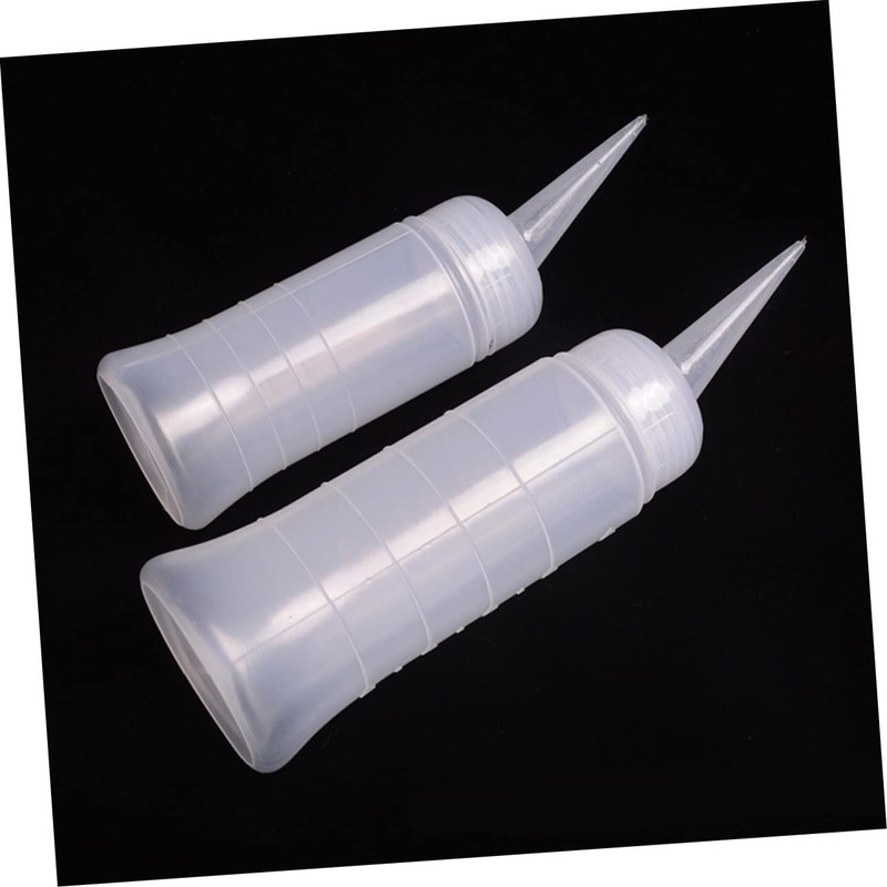 BIUDECO 5pcs Hairdressing Scale Applicator Bottles Graduated Measurement Small Shampoo