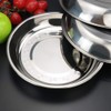 Callyne Set of 4 Stainless Steel Round Dinner Plate, Metal