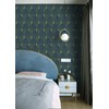 Peel and Stick Wallpaper Gold and Blue Stripe Contact Paper