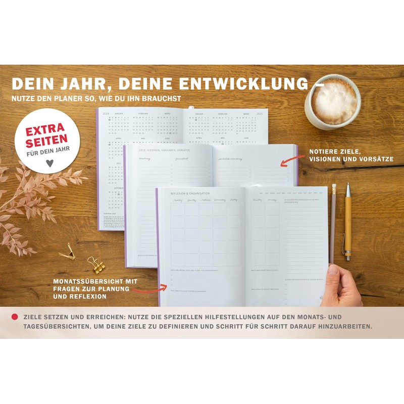 Eine der Guten A5 Diary - Undated Calendar, Softcover Weekly