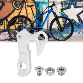 X AUTOHAUX Bicycle Tail Hook Rear Derailleur Hanger Frame Gear Hook Silver Tone