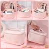 YLUNWUDE Pink Make up Bag, Large Capacity Travel Cosmetic Bag,