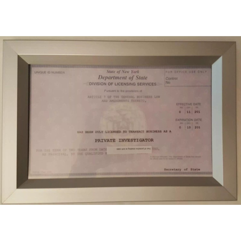 BuildingSigns.com LICENSE FRAME 8.5X5.5 NYC ( Heavy Duty - Aluminum)