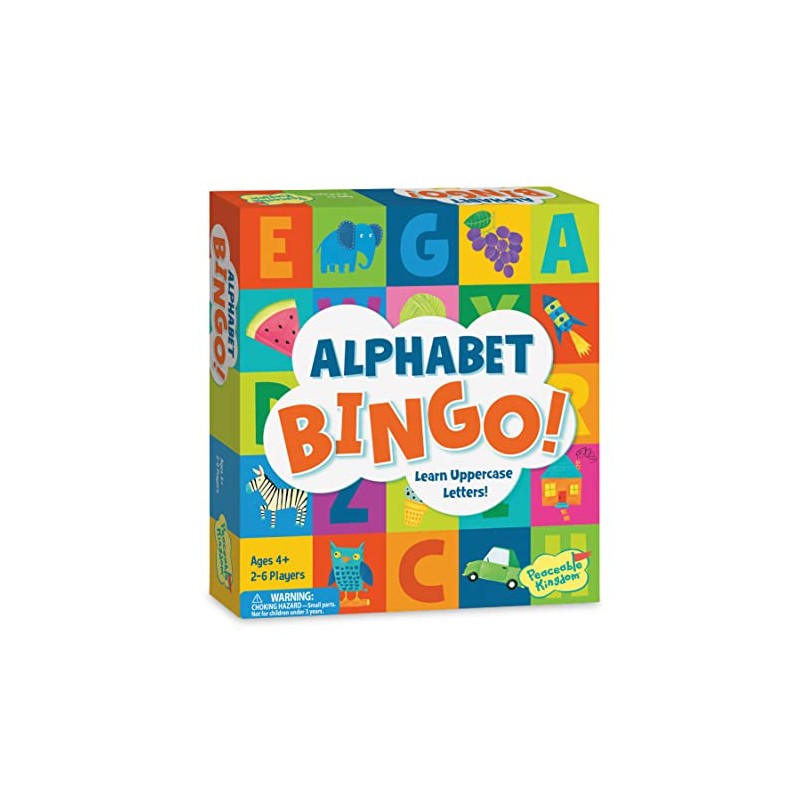 Peaceable Kingdom Alphabet Bingo! Letter Learning Game for Kids